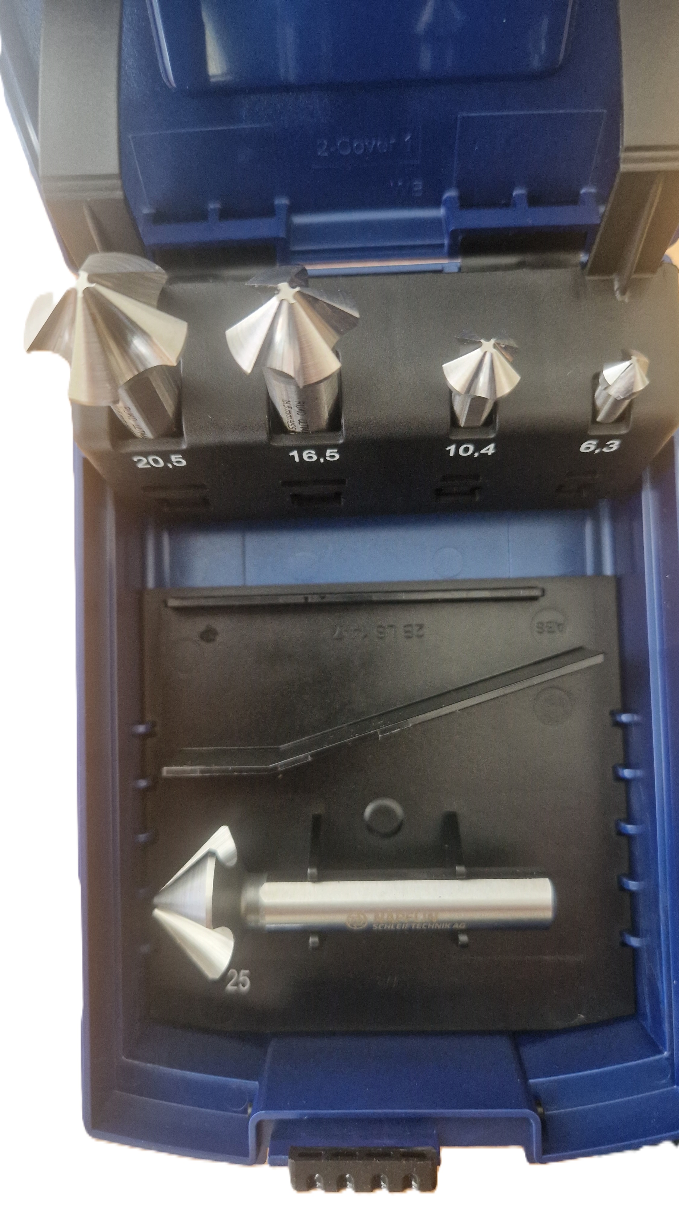 Ultimate Rucko 4Z/3Z  ungleich geteilte Kegelsenker-Set 90° D6.3-D25 5Tlg. 