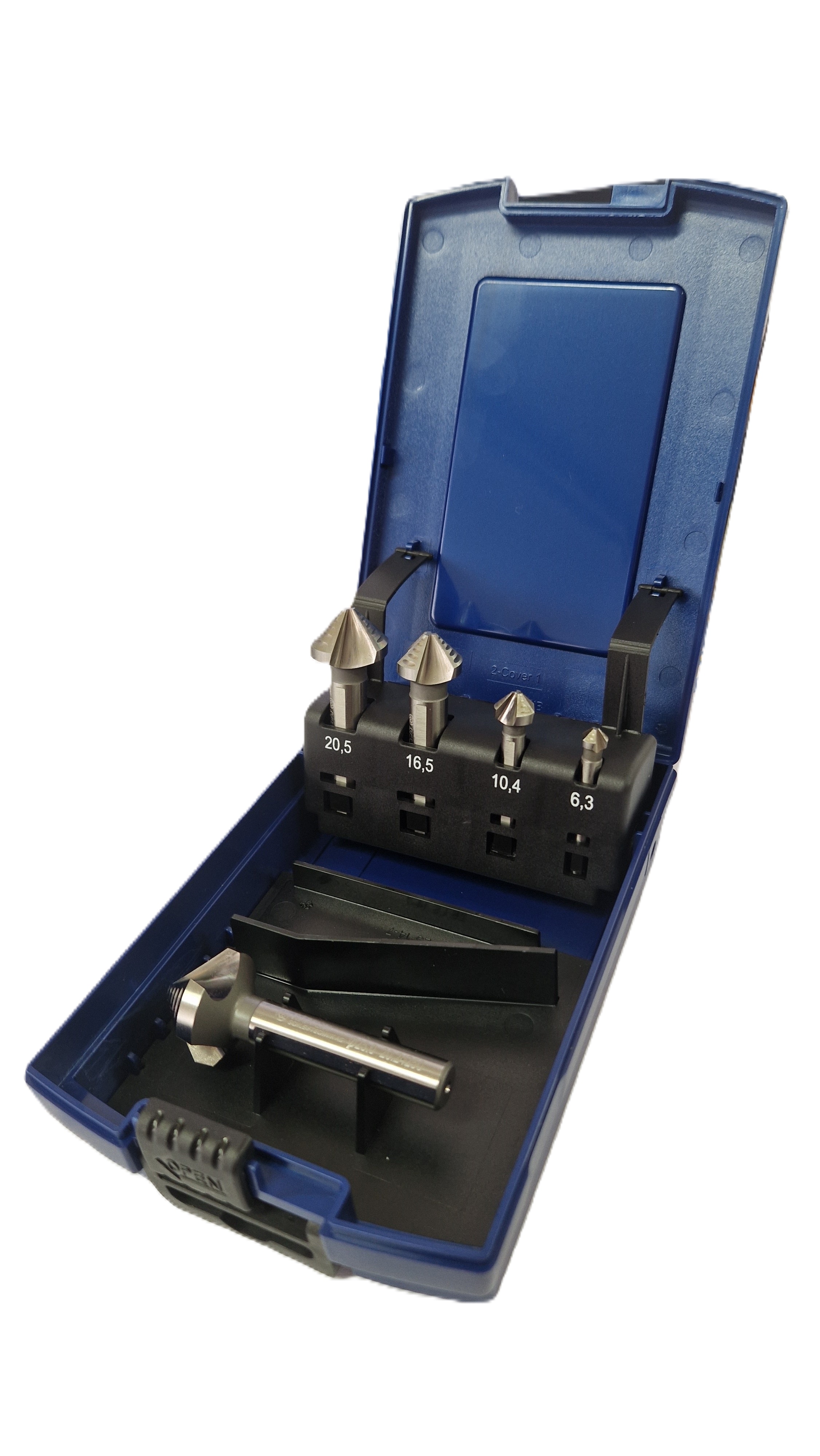 HSS-XE 3 Schneiden Kegelsenker Set 90° D6.3 - D25.0 5Tlg.