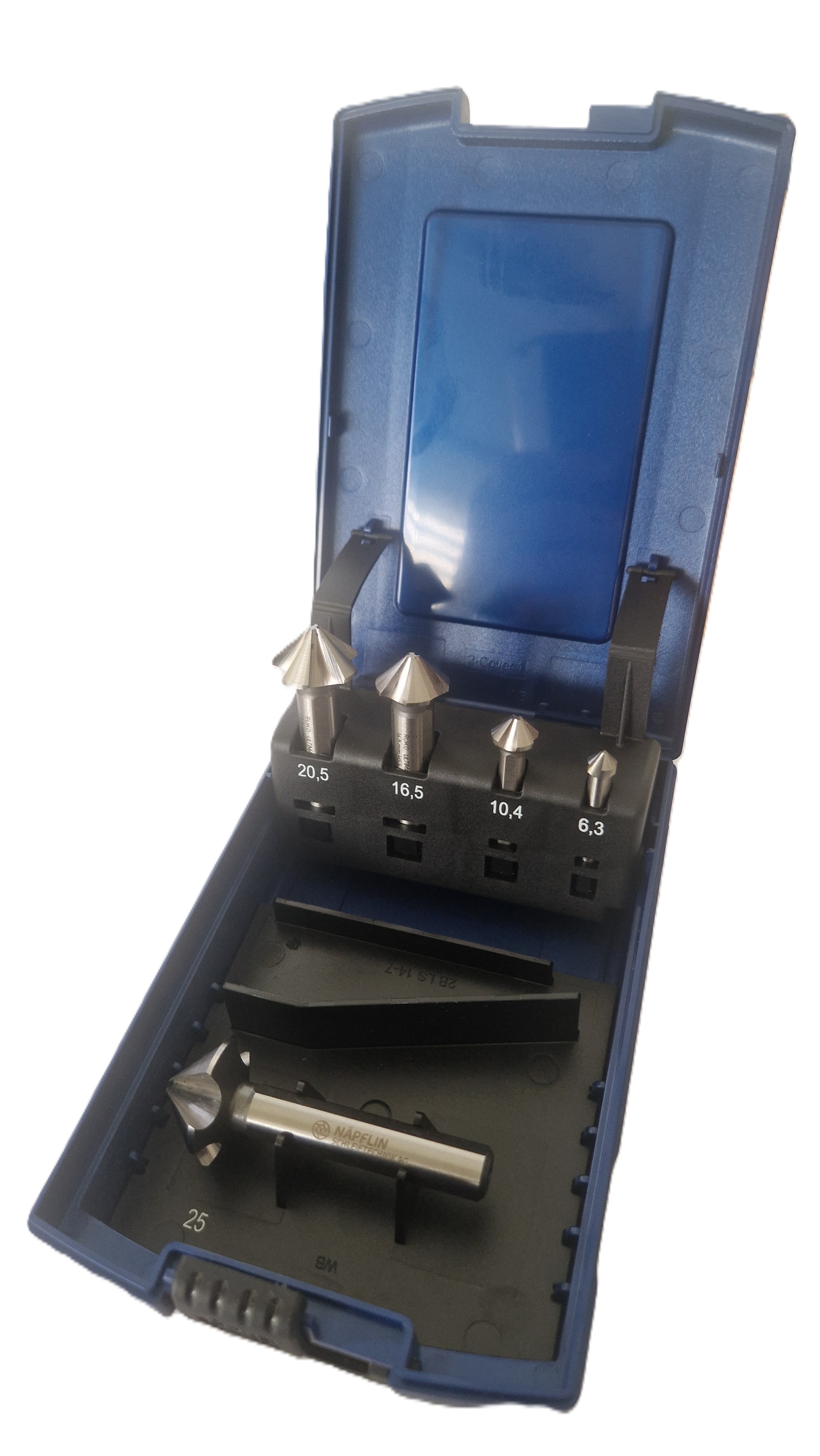 Ultimate Rucko 4Z/3Z  ungleich geteilte Kegelsenker-Set 90° D6.3-D25 5Tlg. 